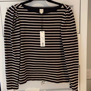 Rebecca Taylor NWT long sleeve boat neck top